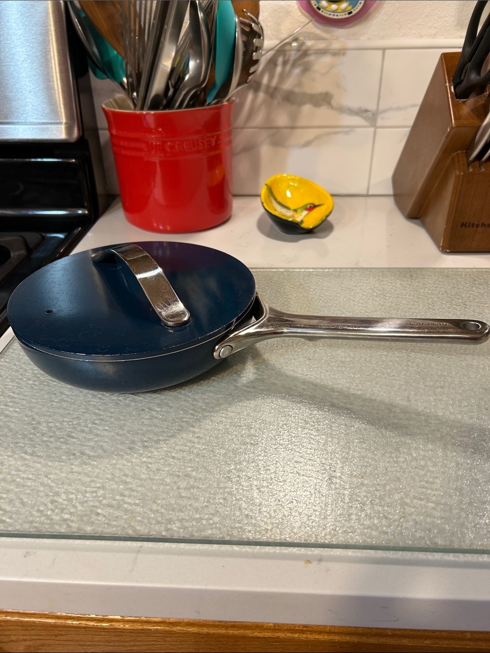 Caraway sauté fry pan 8” in great condition